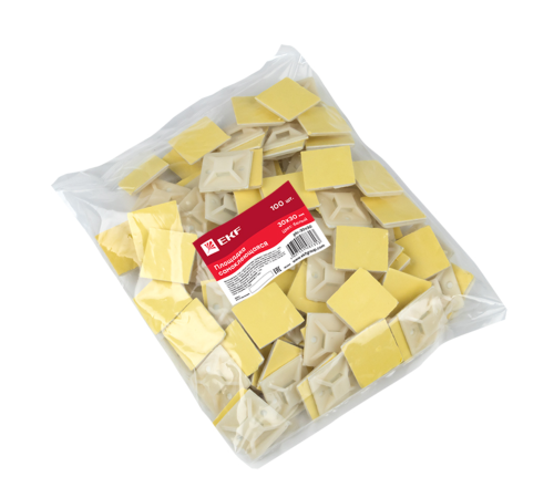 EKF plc-30x30 Площадка самоклеящаяся (30х30мм.) белая (100шт.) EKF PROxima