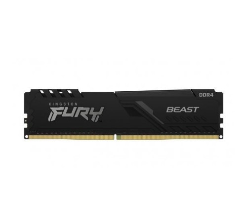 Модуль памяти KINGSTON Fury Beast Gaming DDR4 Общий объём памяти 16Гб Module capacity 16Гб Количество 1 3200 МГц Радиатор Множитель частоты шины 16 1.35 В черный KF432C16BB1/16