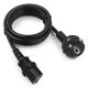 Кабель питания EU-Schuko/IEC320-C13, 220B, 3x1.0 мм2, 16А, 1.8м