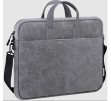 Defender Сумка для ноутбука Solid 15.6" PU кожа, серый, карман Defender 26088