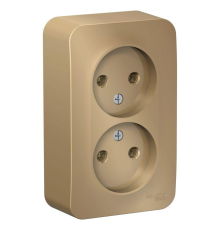 Systeme electric BLNRA000214 BLANCA О/У РОЗЕТКА двойная без заземл. без штор. ИЗОЛ.ПЛ.,16А,250В,ТИТАН