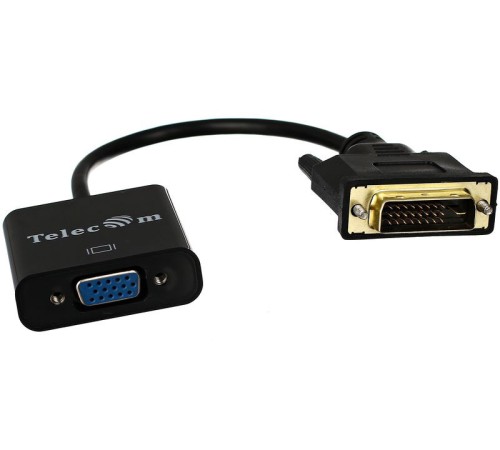 Кабель-переходник DVI-D 25M ---> VGA 15F  Telecom <TA491> VCOM Telecom DVI-D 25M ---> VGA 15F (TA491)