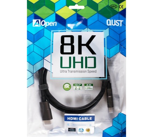 Кабель HDMI 19M/M,ver. 2.1, 8K@60 Hz 1m iOpen (Aopen/Qust) <ACG863-1M> VCOM Кабель AOpen/Qust HDMI (m)/HDMI (m) - 1 м (ACG863-1M) Кабель HDMI 19M/M,ver. 2.1, 8K@60 Hz 1m iOpen (Aopen/Qust) <ACG863-1M> VCOM Кабель AOpen/Qust HDMI (m)/HDMI (m) - 1 м (ACG863-1M)