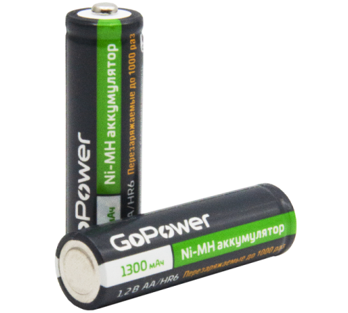 Аккумулятор бытовой GoPower HR6 AA BL2 NI-MH 1300mAh (2/20/240) блистер (2 шт.) Аккумулятор бытовой GoPower HR6 AA (00-00018318) Аккумулятор бытовой GoPower HR6 AA BL2 NI-MH 1300mAh (2/20/240) блистер (2 шт.) Аккумулятор бытовой GoPower HR6 AA (00-00018318)