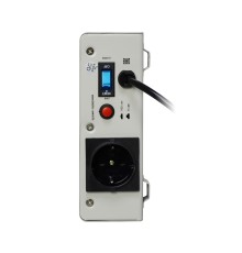 Стабилизатор POWERMAN AVS 1000S, ступенчатый регулятор, цифровые индикаторы уровней напряжения, 1000ВА, 140-260В, максимальный входной ток 7А, 1 евророзетка, IP-20, навесного исполнения, 290мм х 175мм х 68мм, 3,09 кг. POWERMAN AVS 1000S (POWERMAN AVS-1000