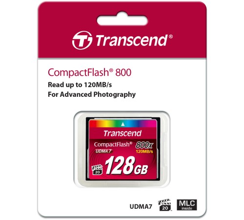 Карта памяти Transcend CompactFlash 800x (TS128GCF800)
