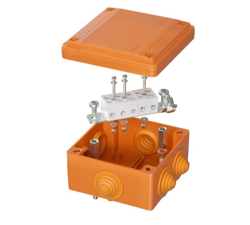 DKC FSB11510 Коробка пластиковая FS с кабельными вводами и клеммниками, IP56,100х100х50мм, 5р, 450V,20A,10мм.кв DKC FSB11510 Коробка пластиковая FS с кабельными вводами и клеммниками, IP56,100х100х50мм, 5р, 450V,20A,10мм.кв