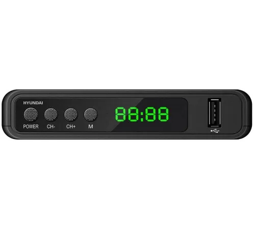 Ресивер DVB-T2 Hyundai H-DVB520 + WiFi-адаптер черный