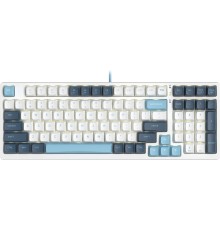 Клавиатура A4Tech Fstyler FS300 механическая белый/синий USB for gamer LED (FS300 PANDA SNOWBOARDING)