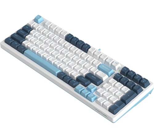 Клавиатура A4Tech Fstyler FS300 механическая белый/синий USB for gamer LED (FS300 PANDA SNOWBOARDING)