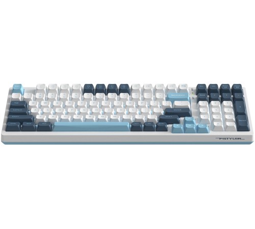 Клавиатура A4Tech Fstyler FS300 механическая белый/синий USB for gamer LED (FS300 PANDA SNOWBOARDING)