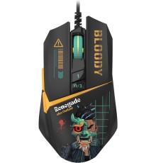 Мышь A4Tech Bloody W63 Max Renegade черный/рисунок оптическая (120000dpi) USB