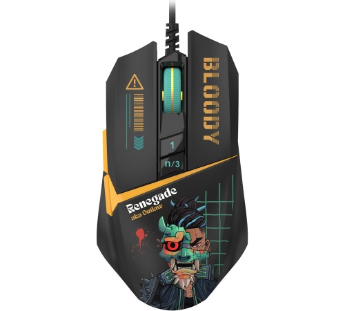 Мышь A4Tech Bloody W63 Max Renegade черный/рисунок оптическая (120000dpi) USB Мышь A4Tech Bloody W63 Max Renegade черный/рисунок оптическая (120000dpi) USB
