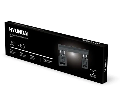 Кронштейн для телевизора Hyundai SL-X3 черный 32"-65" макс.75кг настенный фиксированный
