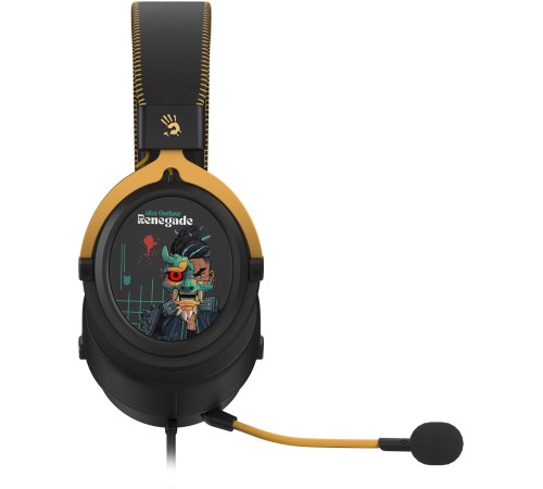 Наушники с микрофоном A4Tech Bloody M595 Renegade черный/рисунок 2.3м мониторные USB оголовье (M595) Наушники с микрофоном A4Tech Bloody M595 Renegade черный/рисунок 2.3м мониторные USB оголовье (M595)