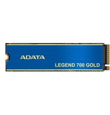 Твердотельный накопитель/ ADATA SSD LEGEND 700 GOLD, 2048GB, M.2(22x80mm), NVMe 1.4, PCIe 3.0 x4, 3D NAND, R/W 2000/1600MB/s, IOPs 130 000/280 000, TBW 480, DWPD 0.2, with Heat Sink (3 года)