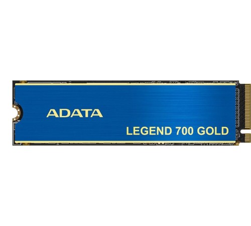Твердотельный накопитель/ ADATA SSD LEGEND 700 GOLD, 2048GB, M.2(22x80mm), NVMe 1.4, PCIe 3.0 x4, 3D NAND, R/W 2000/1600MB/s, IOPs 130 000/280 000, TBW 480, DWPD 0.2, with Heat Sink (3 года)