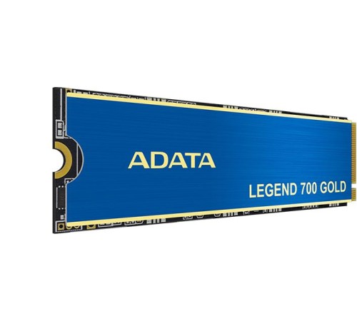 Твердотельный накопитель/ ADATA SSD LEGEND 700 GOLD, 2048GB, M.2(22x80mm), NVMe 1.4, PCIe 3.0 x4, 3D NAND, R/W 2000/1600MB/s, IOPs 130 000/280 000, TBW 480, DWPD 0.2, with Heat Sink (3 года)