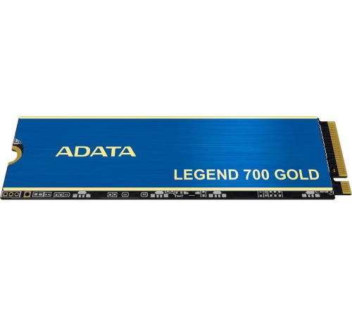 Твердотельный накопитель/ ADATA SSD LEGEND 700 GOLD, 2048GB, M.2(22x80mm), NVMe 1.4, PCIe 3.0 x4, 3D NAND, R/W 2000/1600MB/s, IOPs 130 000/280 000, TBW 480, DWPD 0.2, with Heat Sink (3 года)