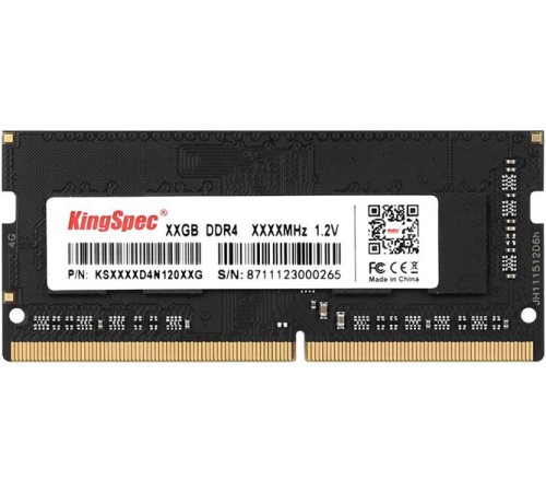 Память DDR4 4GB 3200MHz Kingspec KS3200D4N12004G RTL PC4-25600 SO-DIMM 288-pin 1.2В dual rank Ret