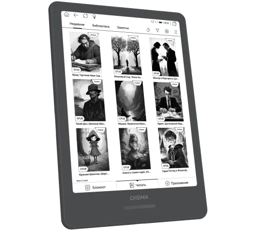 Электронная книга Digma A8 7.8" E-Ink Carta 1404x1872 Touch Screen 1.8Ghz 3072/32Gb/SD/microSDHC/подсветка дисплея темно-серый Электронная книга Digma A8 7.8" E-Ink Carta 1404x1872 Touch Screen 1.8Ghz 3072/32Gb/SD/microSDHC/подсветка дисплея темно-серый