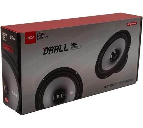 Колонки автомобильные ACV DRALL DR6 (без решетки) 210Вт 96дБ 3Ом 16см (6.5дюйм) (ком.:2кол.) широкополосные однополосные Колонки автомобильные ACV DRALL DR6 (без решетки) 210Вт 96дБ 3Ом 16см (6.5дюйм) (ком.:2кол.) широкополосные однополосные