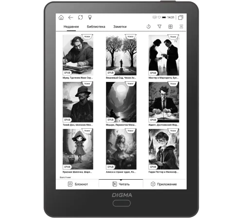 Электронная книга Digma A6 6" E-Ink Carta 758x1024 600MHz 1Gb/4Gb/SD/microSDHC/подсветка дисплея темно-серый Электронная книга Digma A6 6" E-Ink Carta 758x1024 600MHz 1Gb/4Gb/SD/microSDHC/подсветка дисплея темно-серый