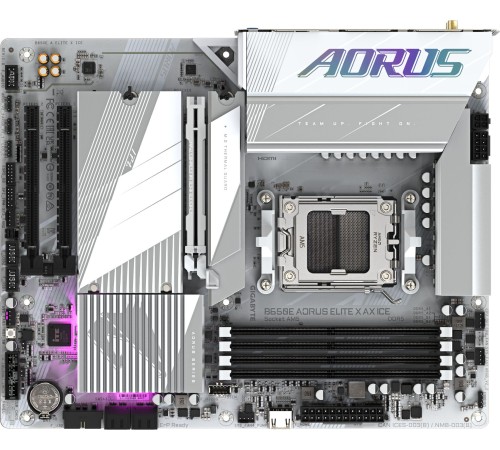 Материнская плата Gigabyte B650E A ELITE X ICE SocketAM5 AMD B650 4xDDR5 ATX AC`97 8ch(7.1) 2.5Gg RAID+HDMI