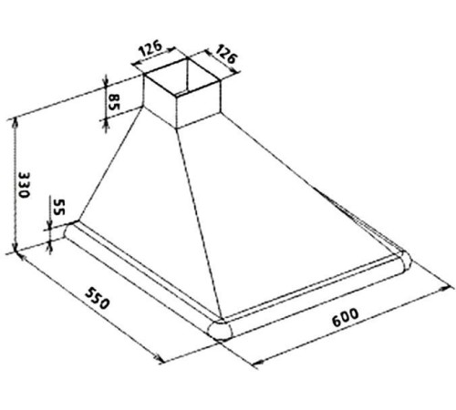 Вытяжка каминная Elikor Сатурн 60П-180-В1Л белый/золотистый управление: кнопочное (1 мотор)