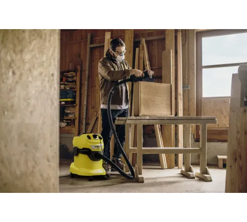 Строительный пылесос Karcher WD 4 P V-20/5/22 (уборка: сухая/сбор воды) желтый
