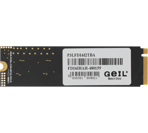 Накопитель SSD GEIL 2TB, PCIE 3x4, P3L, M.2, R/W 3200/2450MB/s RET Накопитель SSD GEIL 2TB, PCIE 3x4, P3L, M.2, R/W 3200/2450MB/s RET