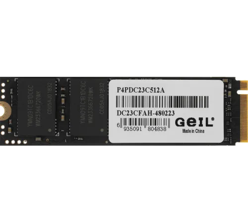 Накопитель SSD GEIL P4P M.2 2280 PCIE 4x4; P4PDC23C512A; 512GB; Inno GritIG5236; Taishan; 6450/3300 Накопитель SSD GEIL P4P M.2 2280 PCIE 4x4; P4PDC23C512A; 512GB; Inno GritIG5236; Taishan; 6450/3300