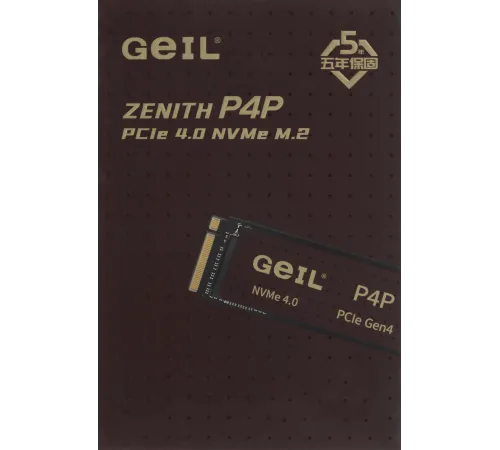 Накопитель SSD GEIL P4P M.2 2280 PCIE 4x4; P4PDC23C512A; 512GB; Inno GritIG5236; Taishan; 6450/3300 Накопитель SSD GEIL P4P M.2 2280 PCIE 4x4; P4PDC23C512A; 512GB; Inno GritIG5236; Taishan; 6450/3300