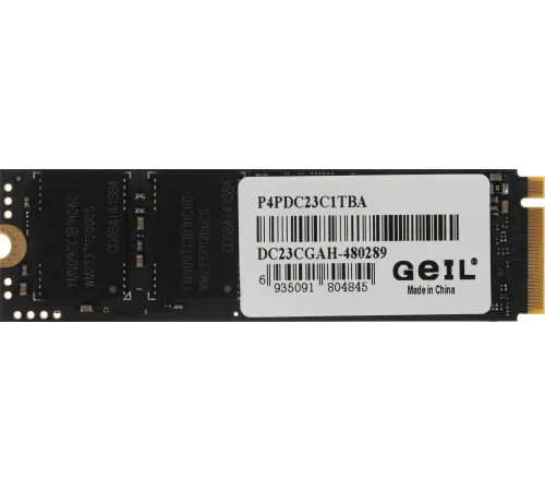 Накопитель SSD Geil PCIe 4.0 x4 1TB P4PDC23C1TBA P4P M.2 2280 0.47 DWPD Накопитель SSD Geil PCIe 4.0 x4 1TB P4PDC23C1TBA P4P M.2 2280 0.47 DWPD