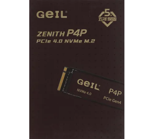 Накопитель SSD Geil PCIe 4.0 x4 1TB P4PDC23C1TBA P4P M.2 2280 0.47 DWPD Накопитель SSD Geil PCIe 4.0 x4 1TB P4PDC23C1TBA P4P M.2 2280 0.47 DWPD