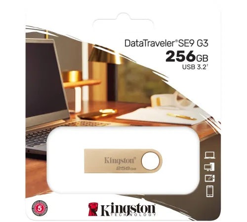 Флеш Диск Kingston 256GB DataTraveler SE9 DTSE9G3/256GB USB3.0 серебристый