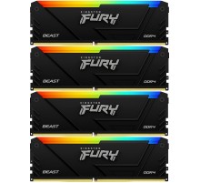 Память DDR4 4x8GB 3200MHz Kingston KF432C16BB2AK4/32 Fury Beast Black RGB RTL PC4-25600 CL16 DIMM 288-pin 1.35В dual rank Ret