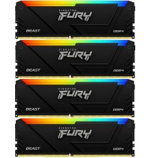 Память DDR4 4x8GB 3200MHz Kingston KF432C16BB2AK4/32 Fury Beast Black RGB RTL PC4-25600 CL16 DIMM 288-pin 1.35В dual rank Ret