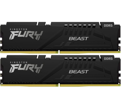 Память DDR5 2x32GB 5600MHz Kingston KF556C36BBEK2-64 Fury Beast Black RTL PC5-44800 CL36 DIMM 288-pin 1.25В single rank Ret