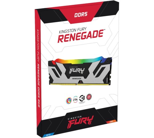 Оперативная память Kingston 32GB 6400MT/s DDR5 CL32 DIMM FURY Renegade RGB XMP (KF564C32RSA-32)