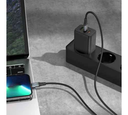 Кабель Hoco X86 iP Spear PD X86 IP USB-C-Lightning (m) 1м черный коробка