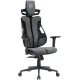 Кресло Cactus CS-CHR-DUO-GYBK серый/черный с подголов. крестов. сталь
