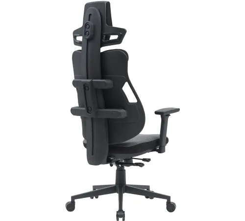 Кресло Cactus CS-CHR-DUO-GYBK серый/черный с подголов. крестов. сталь