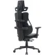 Кресло Cactus CS-CHR-DUO-GYBK серый/черный с подголов. крестов. сталь