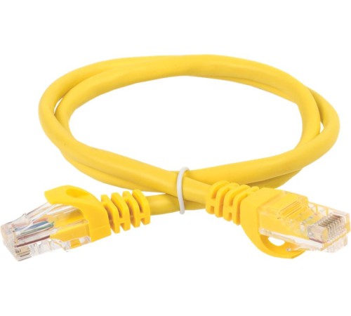 Патч-корд ITK Generica PC05-C5EU-3M-G U/UTP не экранированный RJ-45 вил.-вилка RJ-45 кат.5E 3м желтый ПВХ (уп.:1шт)