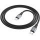 Кабель Hoco Spear X86 TYPE-C TO TYPE-C USB Type-C (m)-USB Type-C (m) 1м черный коробка