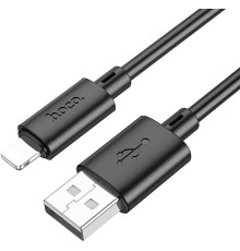 Кабель Hoco X88 Gratified USB (m)-Lightning (m) 1м черный коробка