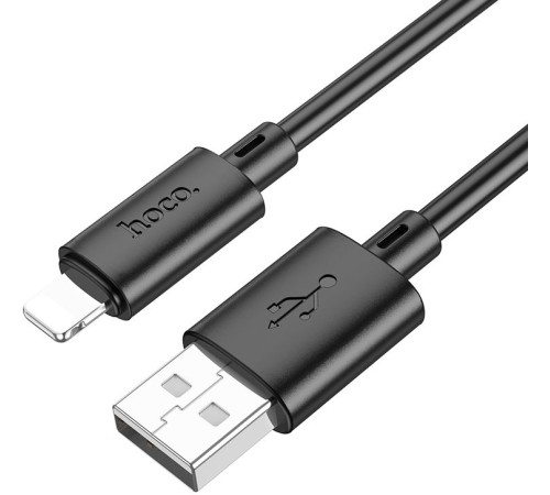 Кабель Hoco X88 Gratified USB (m)-Lightning (m) 1м черный коробка Кабель Hoco X88 Gratified USB (m)-Lightning (m) 1м черный коробка