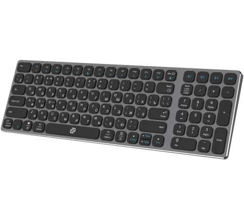 Клавиатура Оклик K767W черный/серебристый USB беспроводная BT/Radio slim Multimedia (2002135)