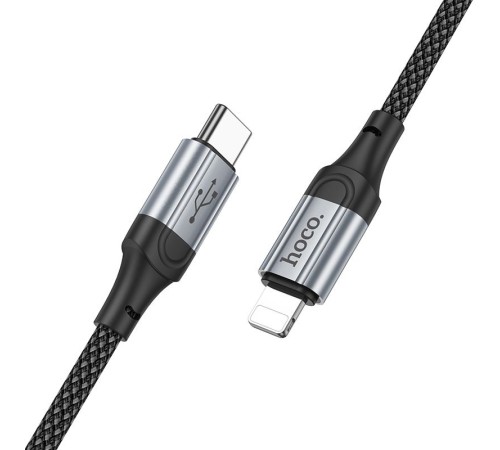Кабель Hoco X102 Fresh iP USB-C-Lightning (m) 1м черный коробка